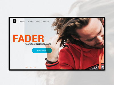 Fader: Barber Shop Site Concept branding ui