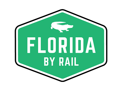 Florida By Rail Logo app branding florida graphic design illustrator logo vector
