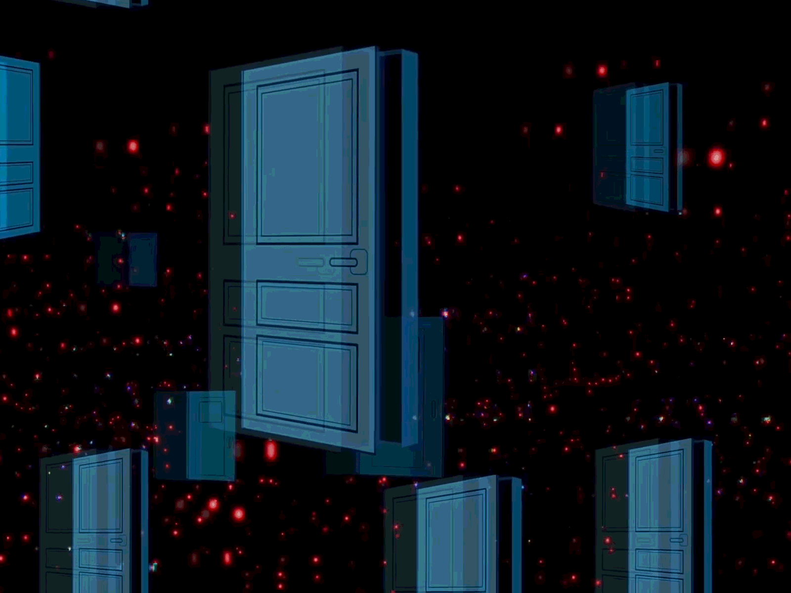 Doors space cosmic aftereffects animacion animation 2d animation after effects dark illustration ilustración motion motion design motiongraphics