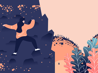 Work hard aftereffects climb design ilustración motion motiongraphics nature oliviachavira olychatre