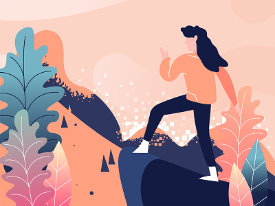 How to be a winner aftereffects aniamcion animation 2d design ilustracion ilustración montains motiongraphics nature illustration oliviachavira olychatre world