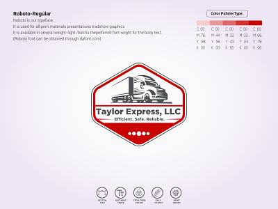 truck company logos "Taylor Express"