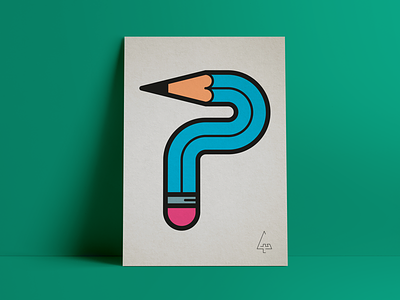 ‘P’ is for Pencil branding design illustration logo pencil pencil logo twisty logo