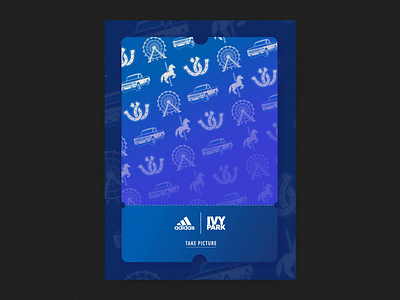 Adidas X IVY Park adidas animation blue branding illustration ivypark photo booth selfie ui ux