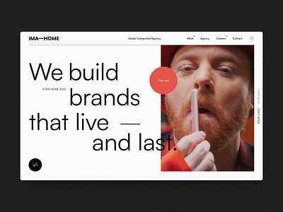 IMA-HOME Early Concept 3d animation clean homepage motion graphics ui webdesign website