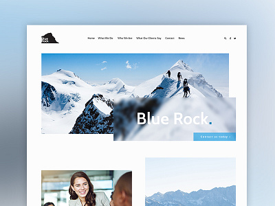 Ice Glacier clean corporate fresh home page photo scroll ui ux webdesign website white space