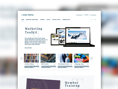 Marketing toolkit clean colourful corporate design develop homepage multiply photography ui ux webdesign website