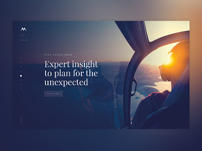 Plan for the unexpected graphic landing page luxury photo scroll ui ux webdesign website