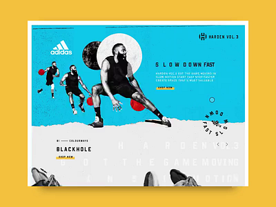 Adidas Harden Vol.3 adidas animation basketball branding clean colourful design homepage landing page scroll stop motion ui ux webdesign website