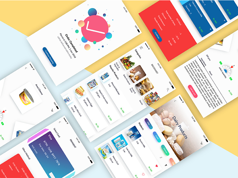 Online supermarket app concept - Biggmart uidesign uxdesign biggmart minimalism ux ui