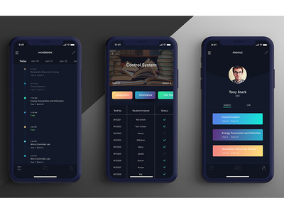 Personal scheduling app concept for college professor - Handbook