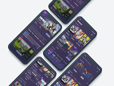 Stream Game App Concept UI concept figma games gaming ios stream streaming ui