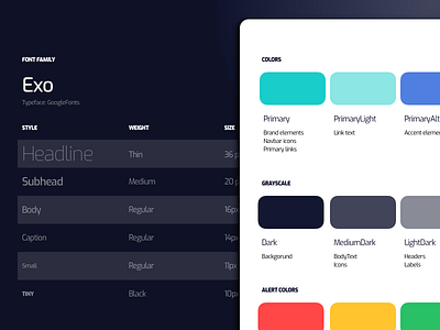 Styleguide colors styleguide typography