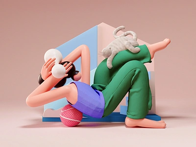 StayActive 3d c4d illustration