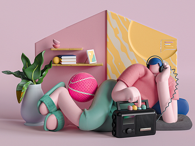 Stay Chill 3dillustration c4d illustration