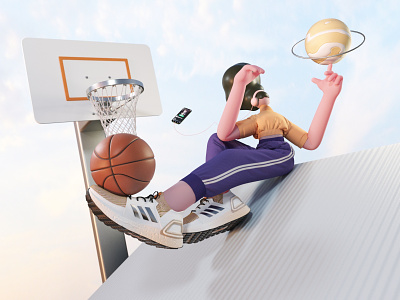 Basketball Hype 3d c4d design illustration visual