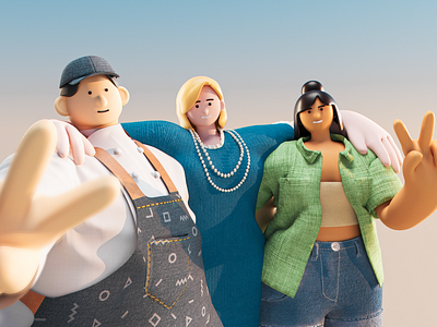 Characters 3d c4d illustration visual