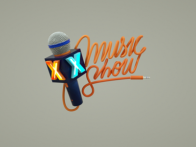 XXMusicShow Logo 3d c4d logo typography