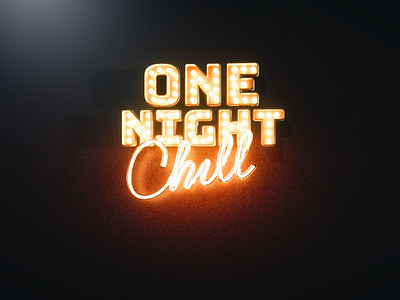 One Night Chill Logo 3d identity logo visual