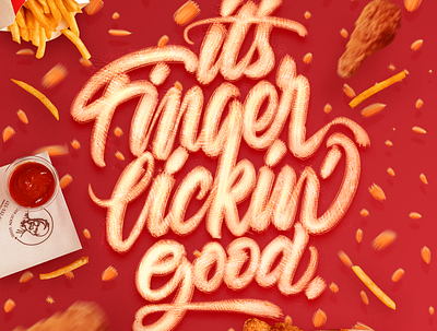 KFC Ad branding design illustration type typo typography visual