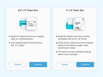 Shipping Label Settings - Popups fold graphics illustration peel peel off popups printer shipping label shipping label settings sticker