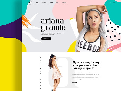 Ariana Grande branding logodesign website website design