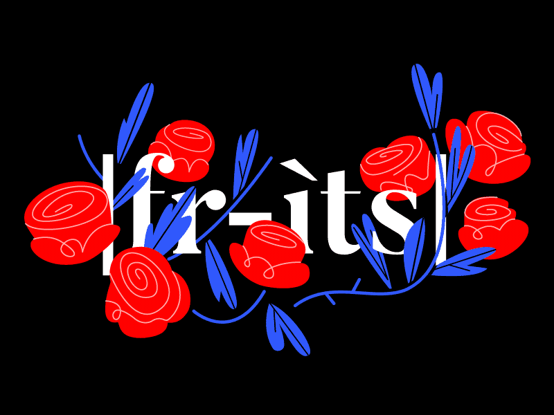 Roses - Logo animation design gif graphic leaves logo design loop motion plants rose roses vector
