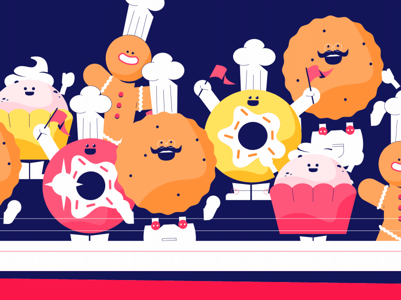 Best audience ever! cheer cookies cream crowd cupcakes donuts smile