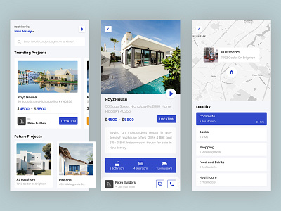 Real Estate Mobile App agent area buy city design figma home locality project property real estate rent ui