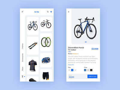 My Bike Store aaplication bike ecommerce figma flat store ui ux