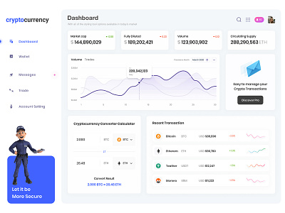 Crypto Web App Dashboard analytic bitcoin blockchain coin crypto crypto currency crypto wallet dashboard exchange figma finance investment platform stocks trading ui wallet web app design web application web platform