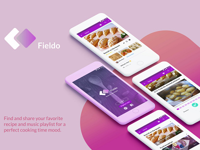 Fieldo: Music and Food food app food art music music app playlist uiux