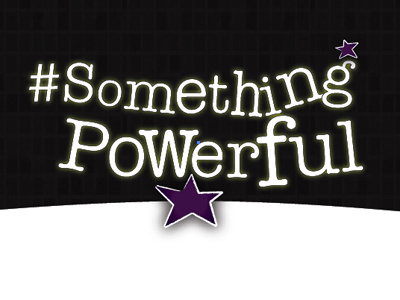 Something Powerful icon logo playful simple typography website