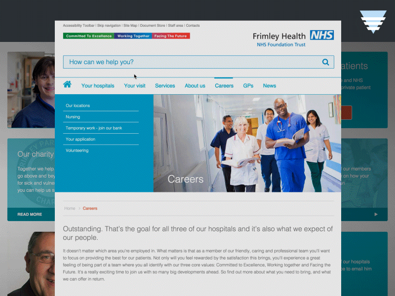 NHS Foundation Website Design design healthcare interaction largescale responsive ux website