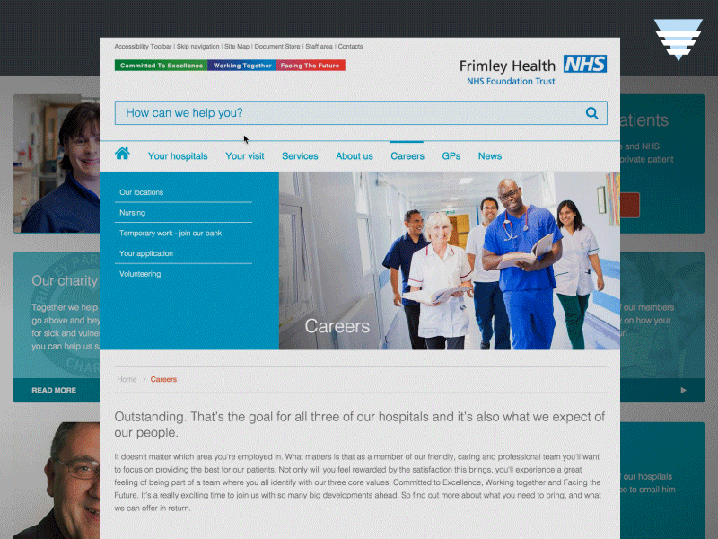 NHS Foundation Website Design