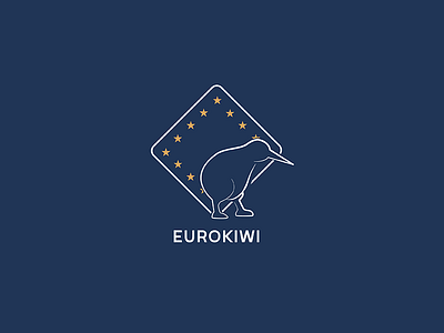 Logo Illustration branding european union illustration kiwi logo montreal nz