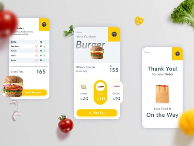 Food App - UI Interaction Design animation app design app ui banglore design freelancer graphic design hyderabad india interaction animation interactiondesign microinteraction motiondesign motiondesigner mumbai remote ui ui design uiux ux design