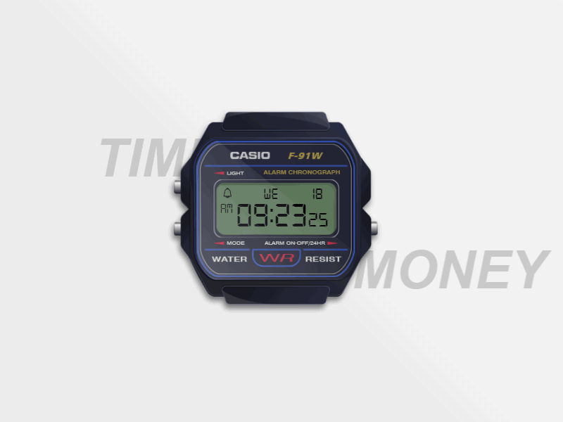 Casio Classic Watch casio classic digital watch illustration time watch