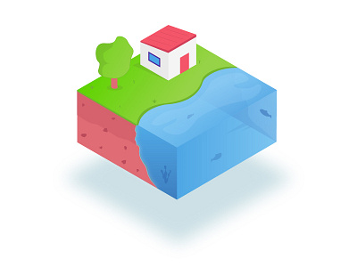 Isometric Land art custom art custom design custom illustration design digital digital art drawing graphic design graphics illustration isometric art isometric design modular design vector