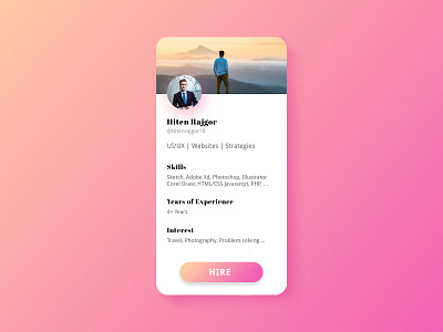 Infocard - #dailyui - 045