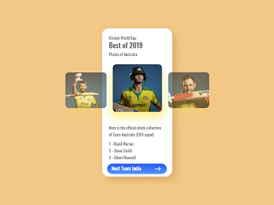 Best Of 2019 - #dailyui - 063 app app design australia cricket daily challange daily ui dailyui design india mumbai ui uiux