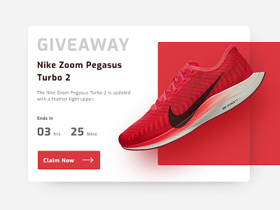Giveaway - #dailyui - 097 casestudy daily challange daily ui dailyui design designer digital giveaway graphic design graphics india mumbai nike red shoes typography ui uiux ux web