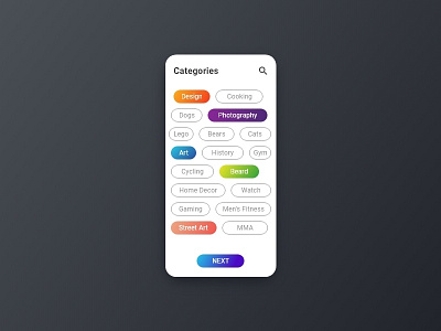 Categories - #dailyui - 099