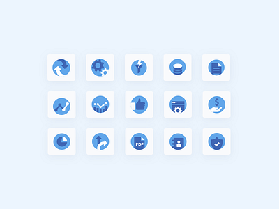 Entytle Insyghts - Icons set blue corporate icons site ui web webdesign