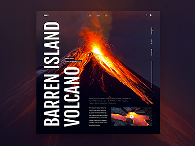 SQUARE - interface game. News portal design concept nature orange ui ux volcano web