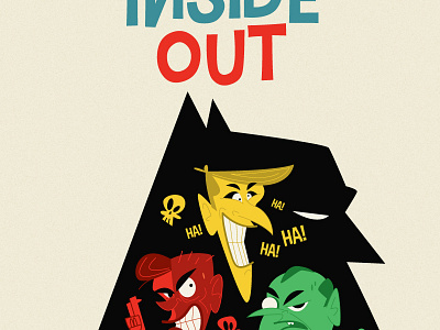 Inside Out adobeillustrator batman cartoonmodern dccomics fanat gothamcity insideout kidsillustration vector
