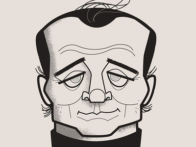 Bill Murray actor adobe adobe illustrator cc bill murray caricature creative cloud diego riselli mid century modern vector vector art wacom cintiq