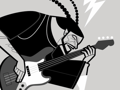 Robert Trujillo adobe creative cloud adobe illustrator cc bass guitar caricature diego riselli metal metallica midcenturymodern musician roberttrujillo trashmetal vector wacom cintiq