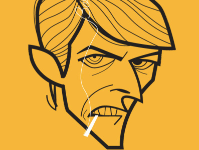 David Bowie adobe creative cloud adobe illustrator blackstar bowie caricature cartoon david bowie diego riselli fan art piedimonte matese retro starman tribute vector ziggy stardust