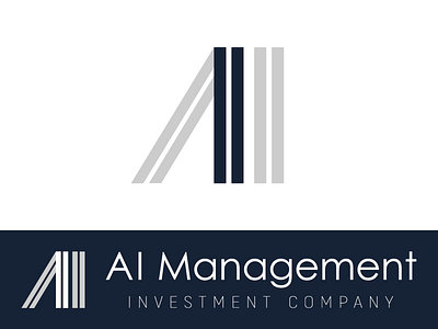 Ai Management badge branding colors design icon initials investment logo mark modern simple